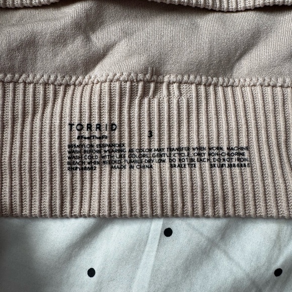Torrid Seamless Rib Bralette - Rose Dust - Picture 7 of 7